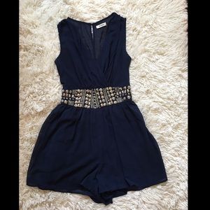 Navy Romper